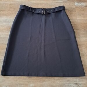 Vintage Vanessa Signature Collection Grey A-Line Mini Skirt Matching Belt